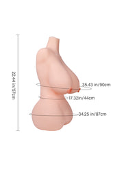 Natalia 34.17 LB Realistic Sex Doll Torso
